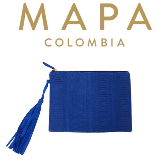Mapa Colombia Handbags - Mapa Collective THE WHIPSNAKE TASSEL CLUTCH